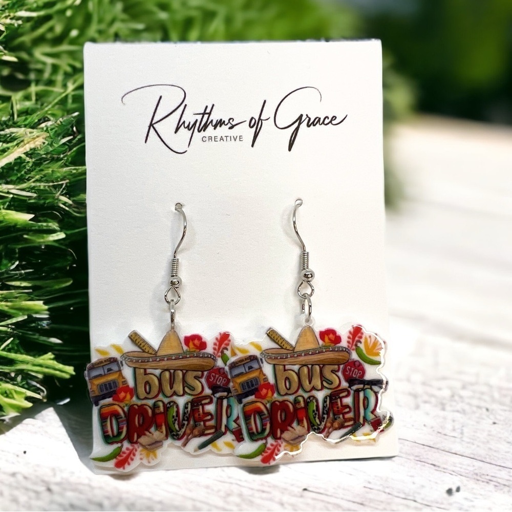 School Bus Driver Earrings - Show Your Love on the Road! 🚍NWT Cinco de Mayo